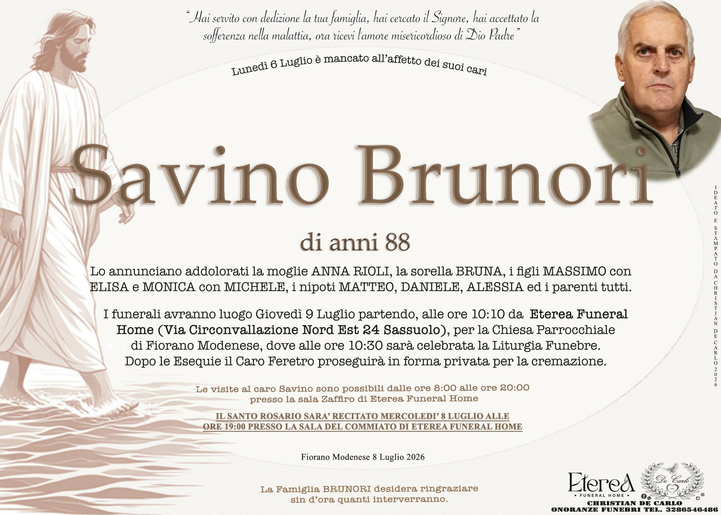 Savino Brunori di anni 88