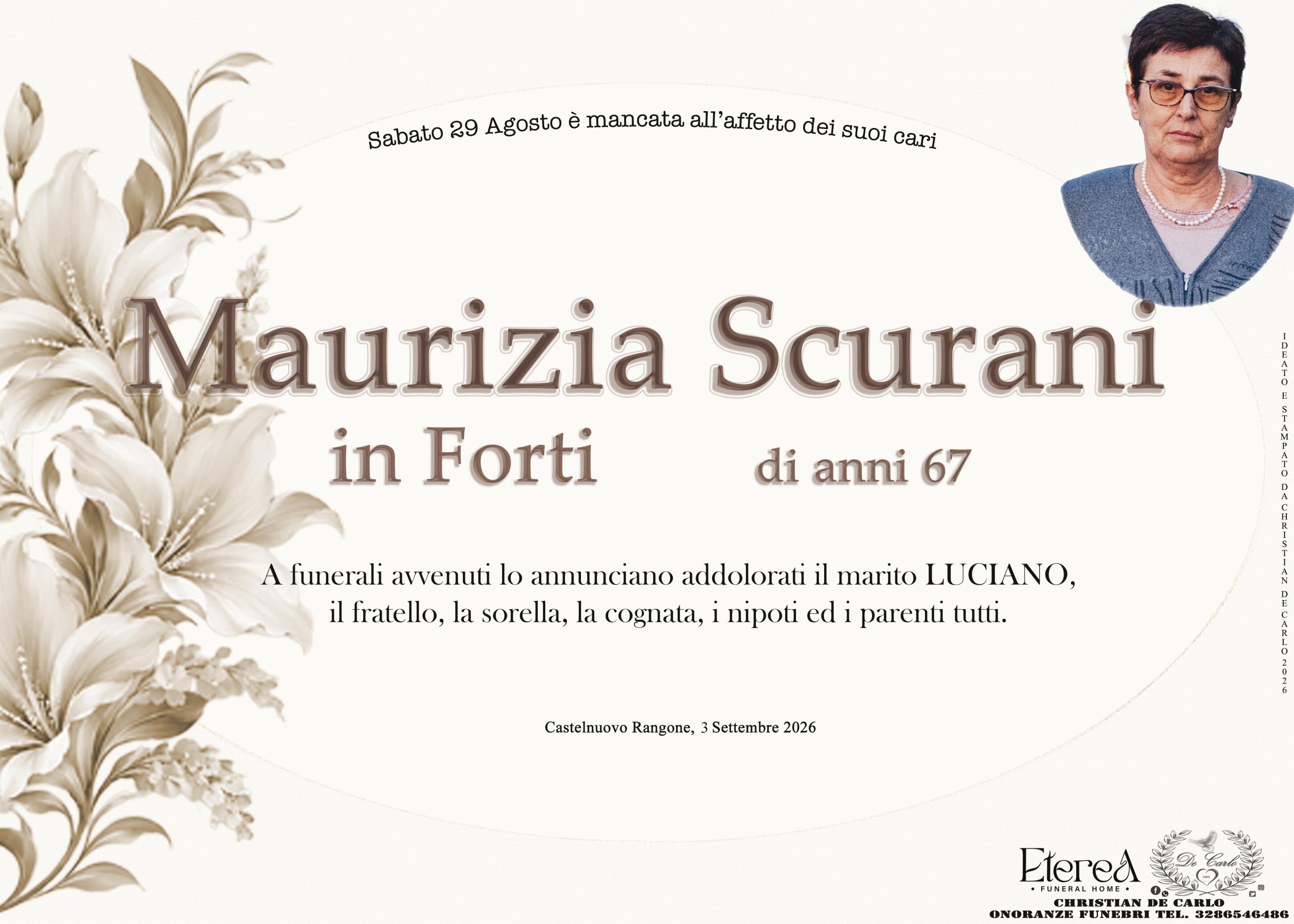 Maurizia Scurani in Forti di anni 57