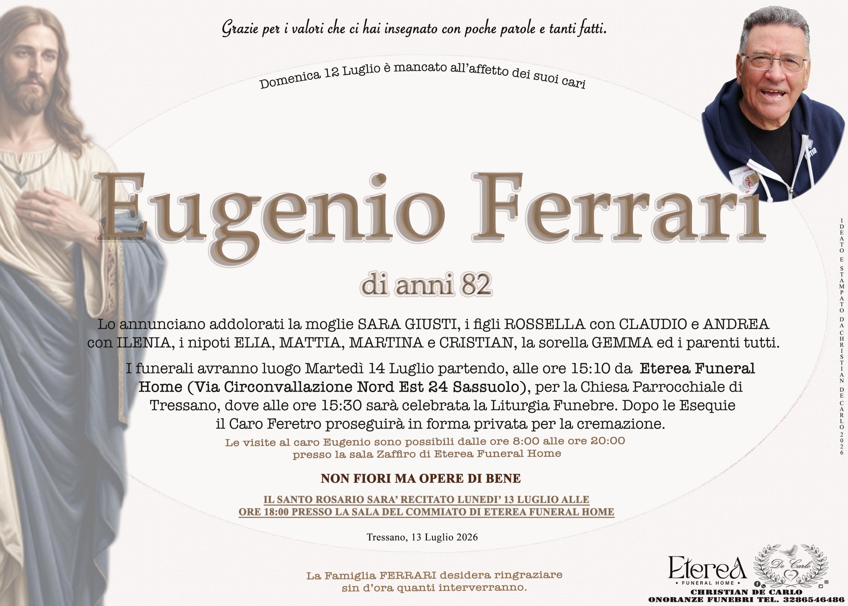 Eugenio Ferrari di anni 82 Eugenio Ferrari di anni 82