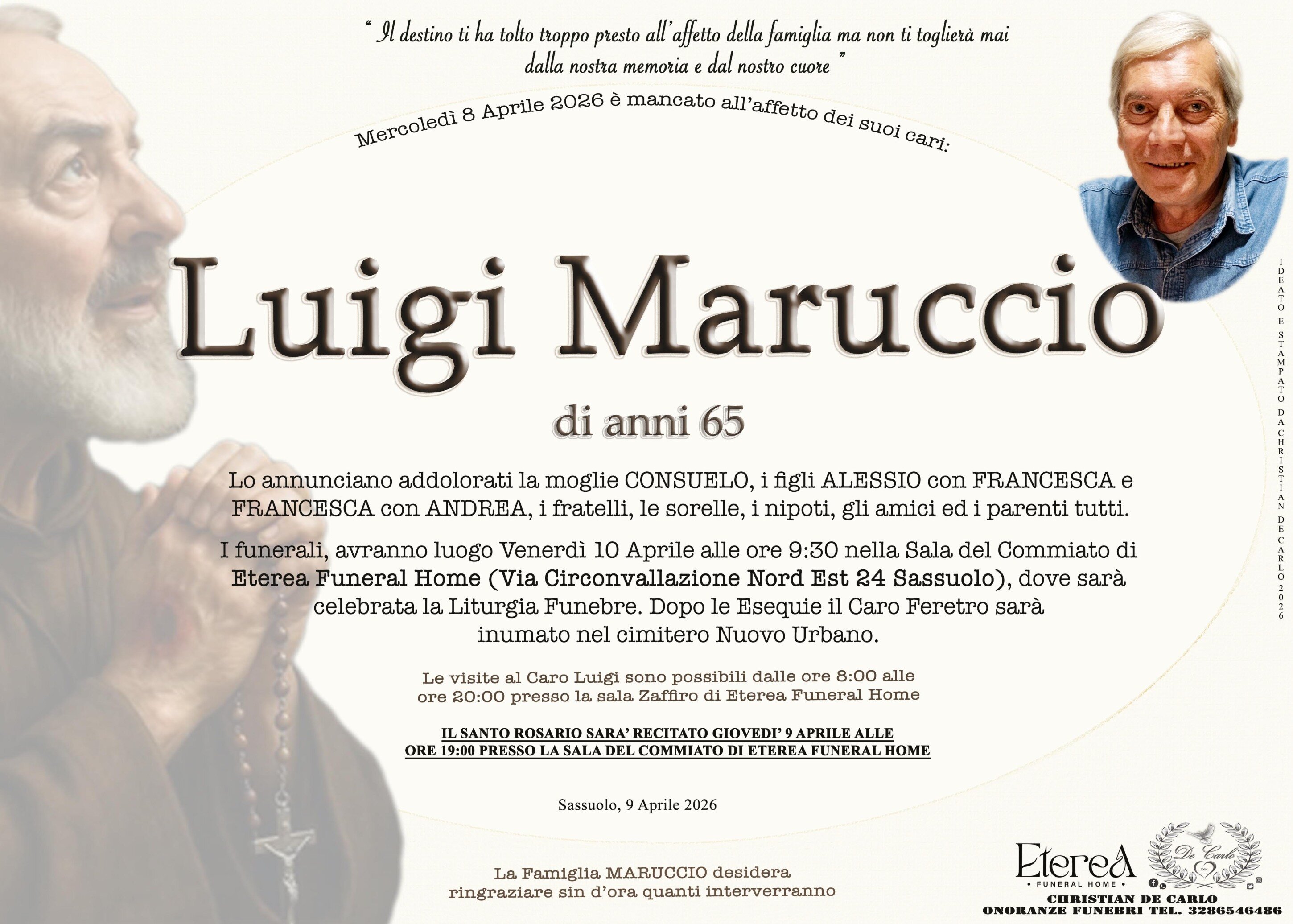Luigi Maruccio di anni 65