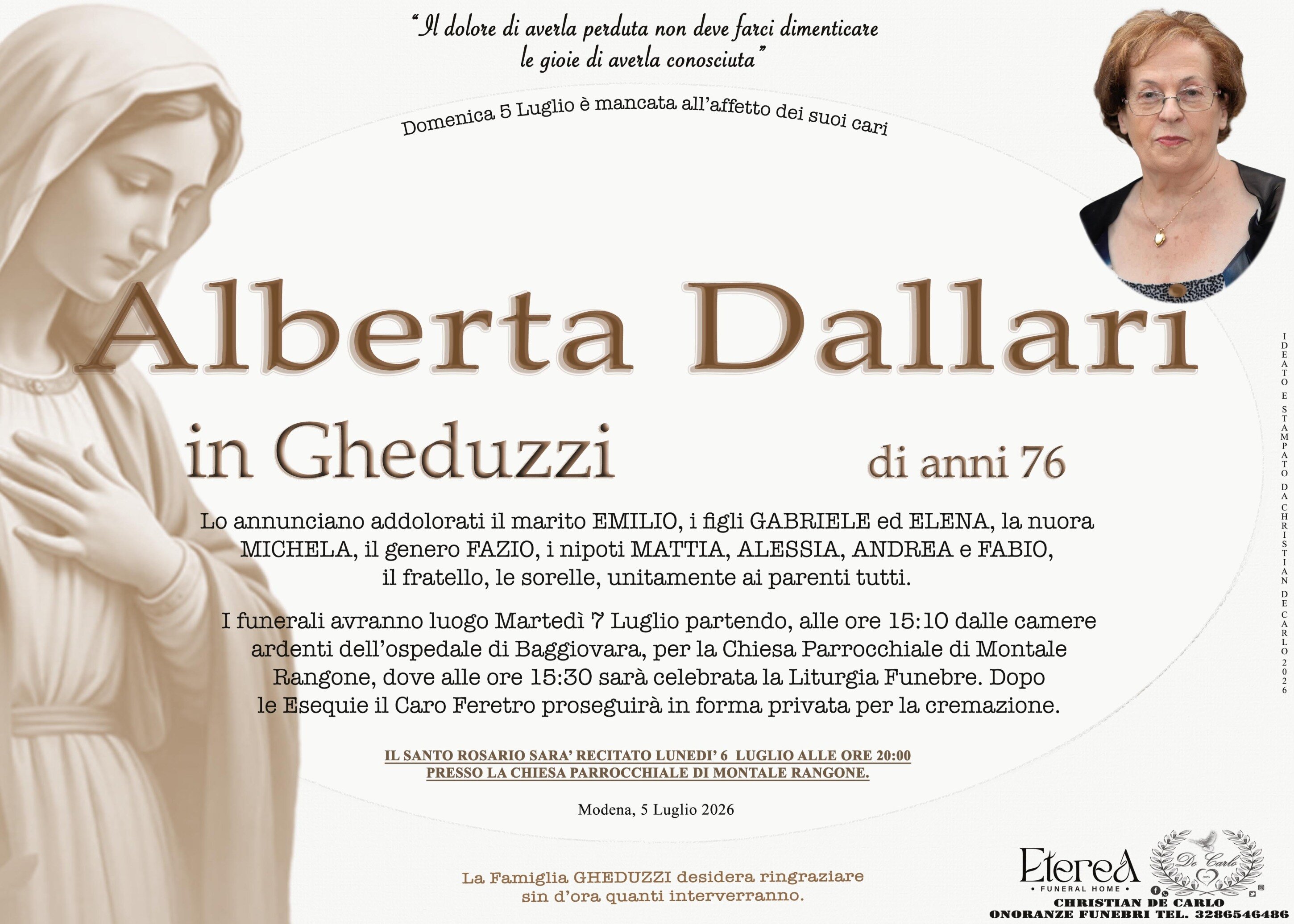 Alberta Dallari in Gheduzzi di anni 76 Alberta Dallari in Gheduzzi di anni 76