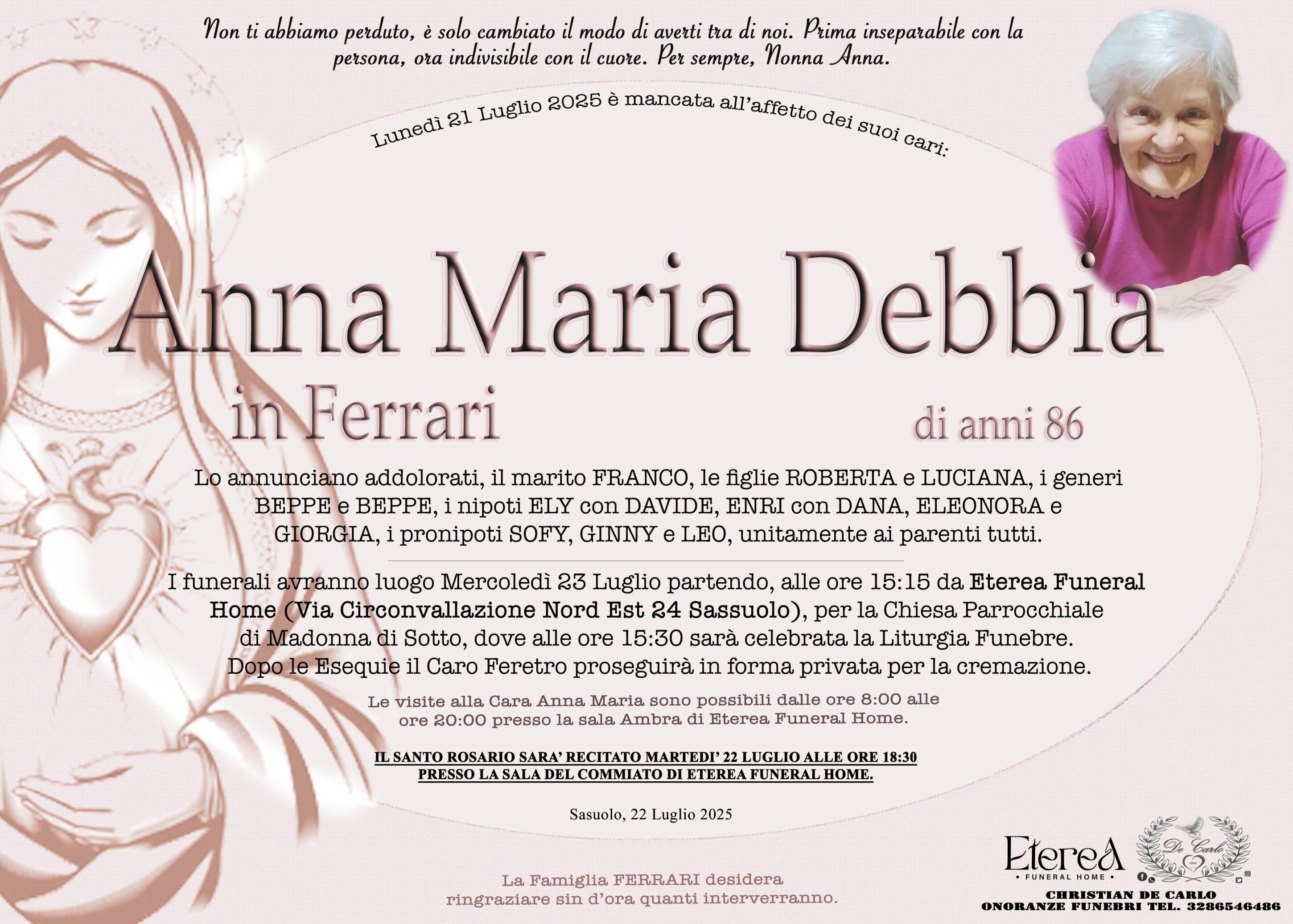 Anna Maria Debbia in Ferrari di anni 86