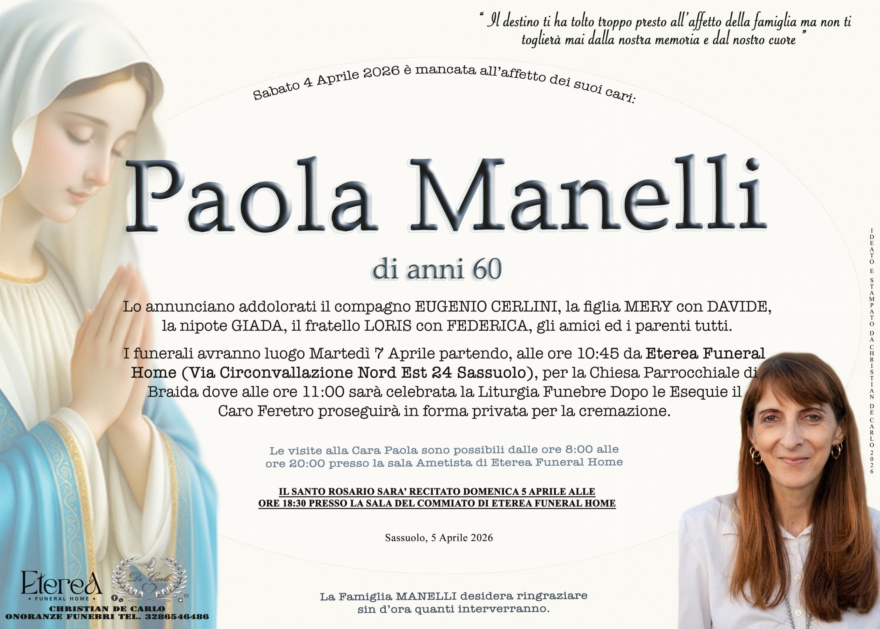 Paola Manelli di anni 60