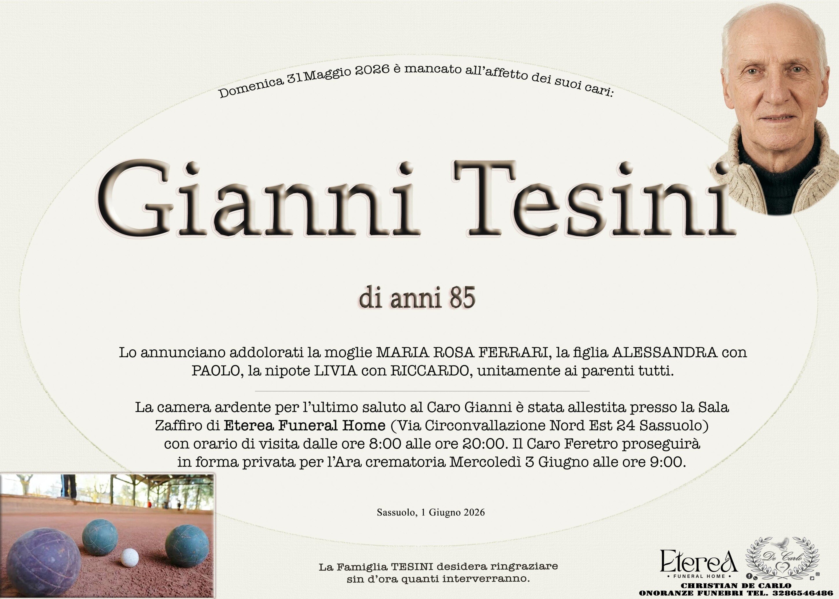 Gianni Tesini di anni 85 Gianni Tesini di anni 85