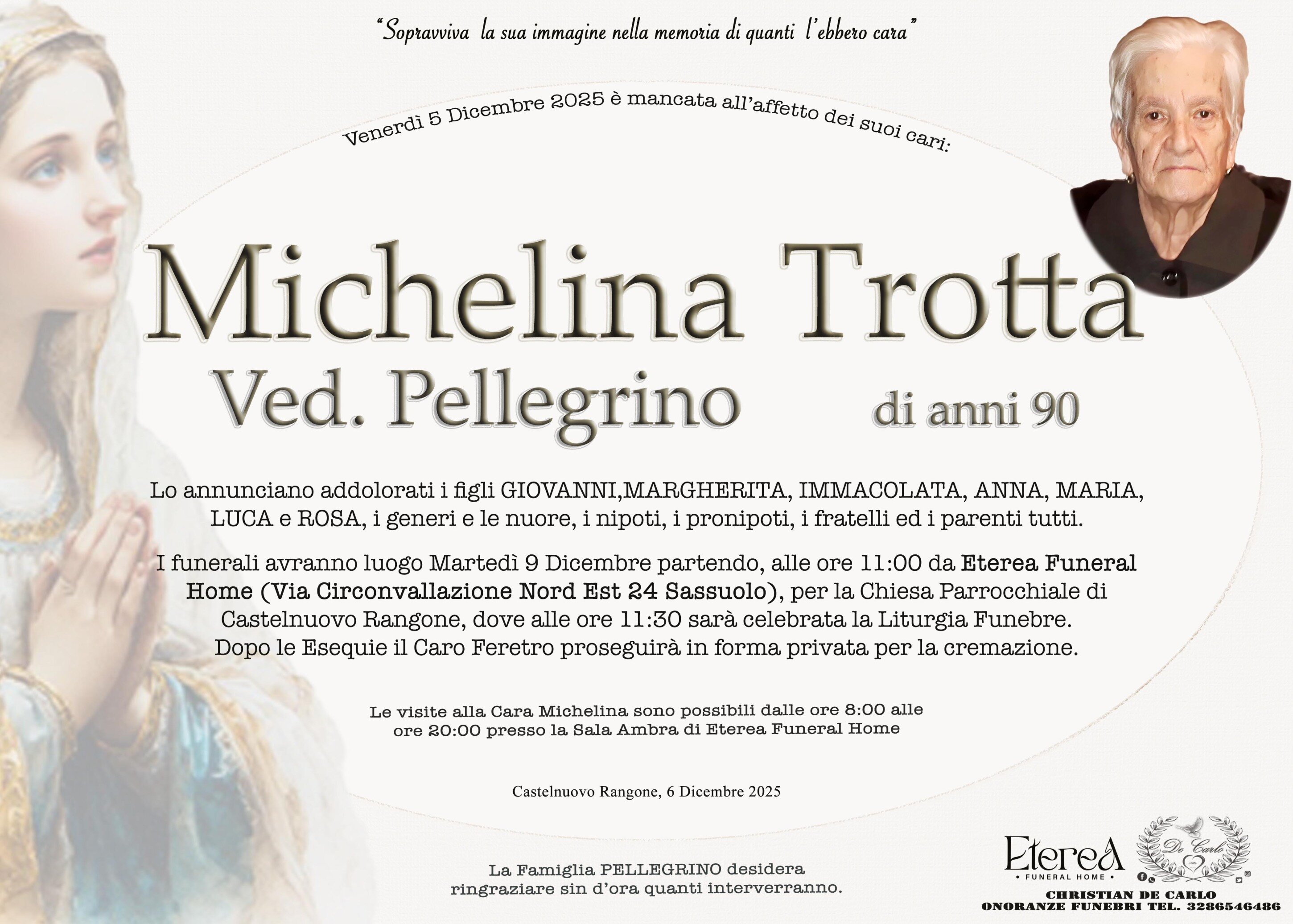 Michelina Trotta Ved. Pellegrino di anni 90
