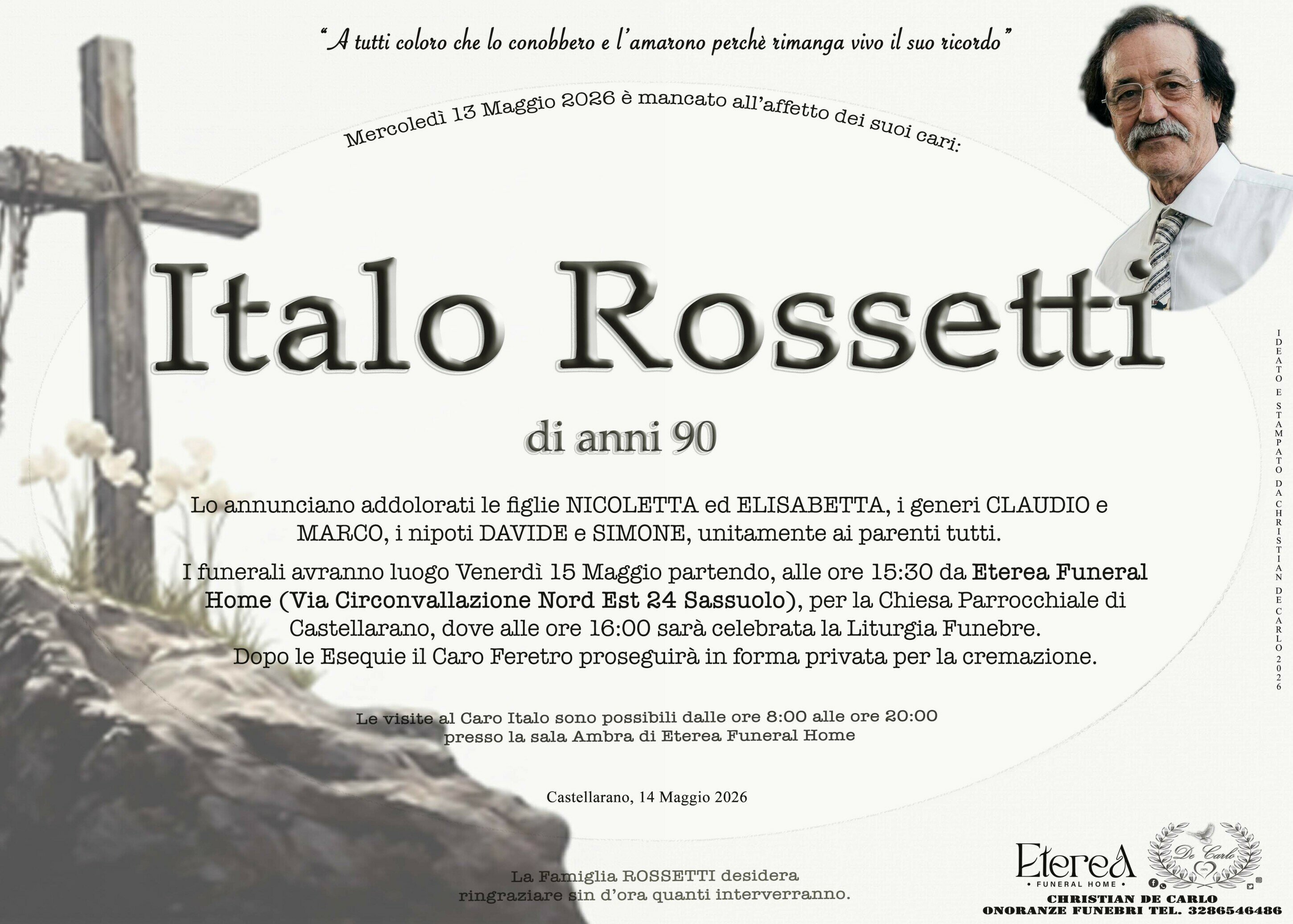 Italo Rossetti di anni 90 Italo Rossetti di anni 90