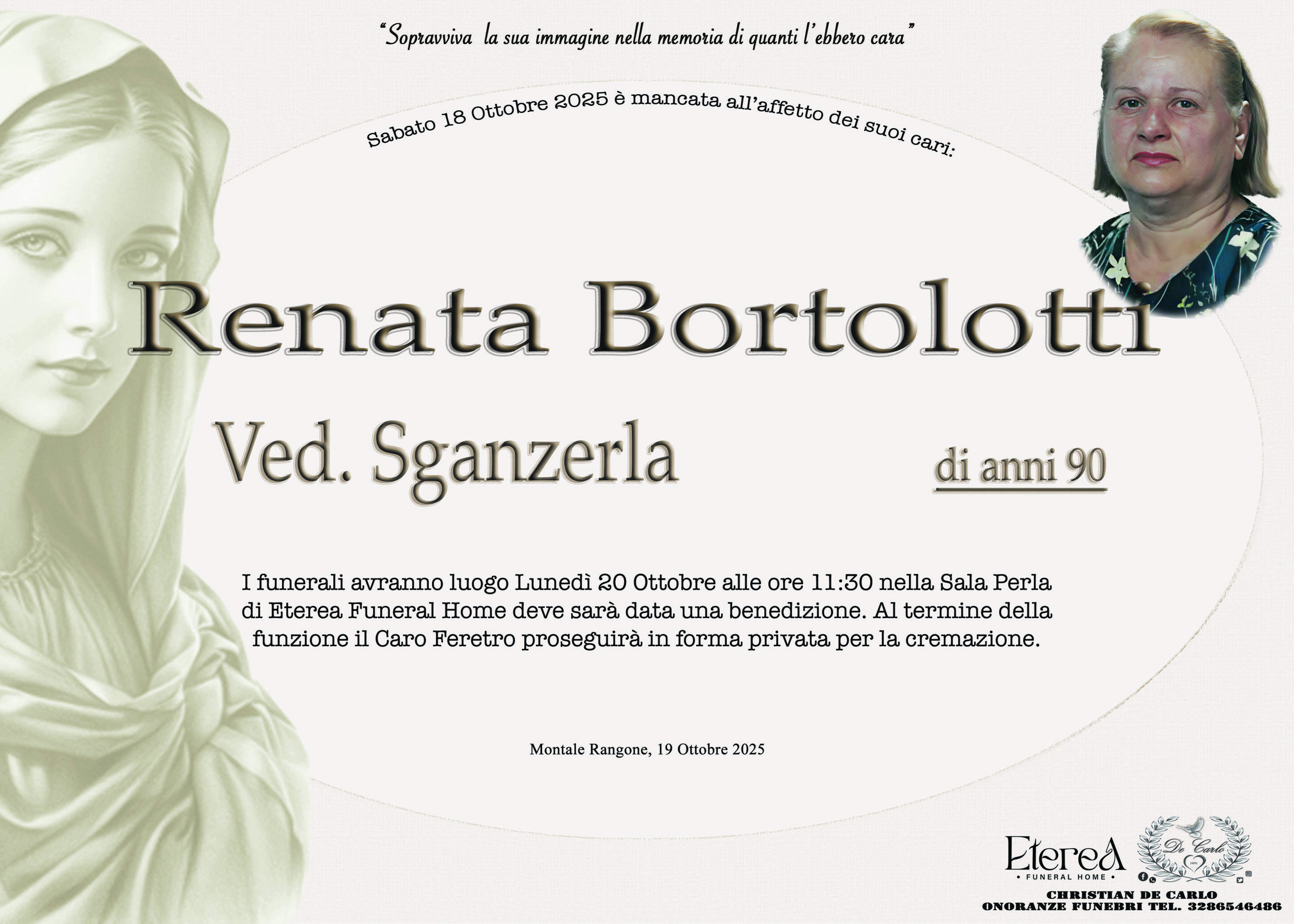 Renata Bortolotti Ved. Sganrzella di anni 90