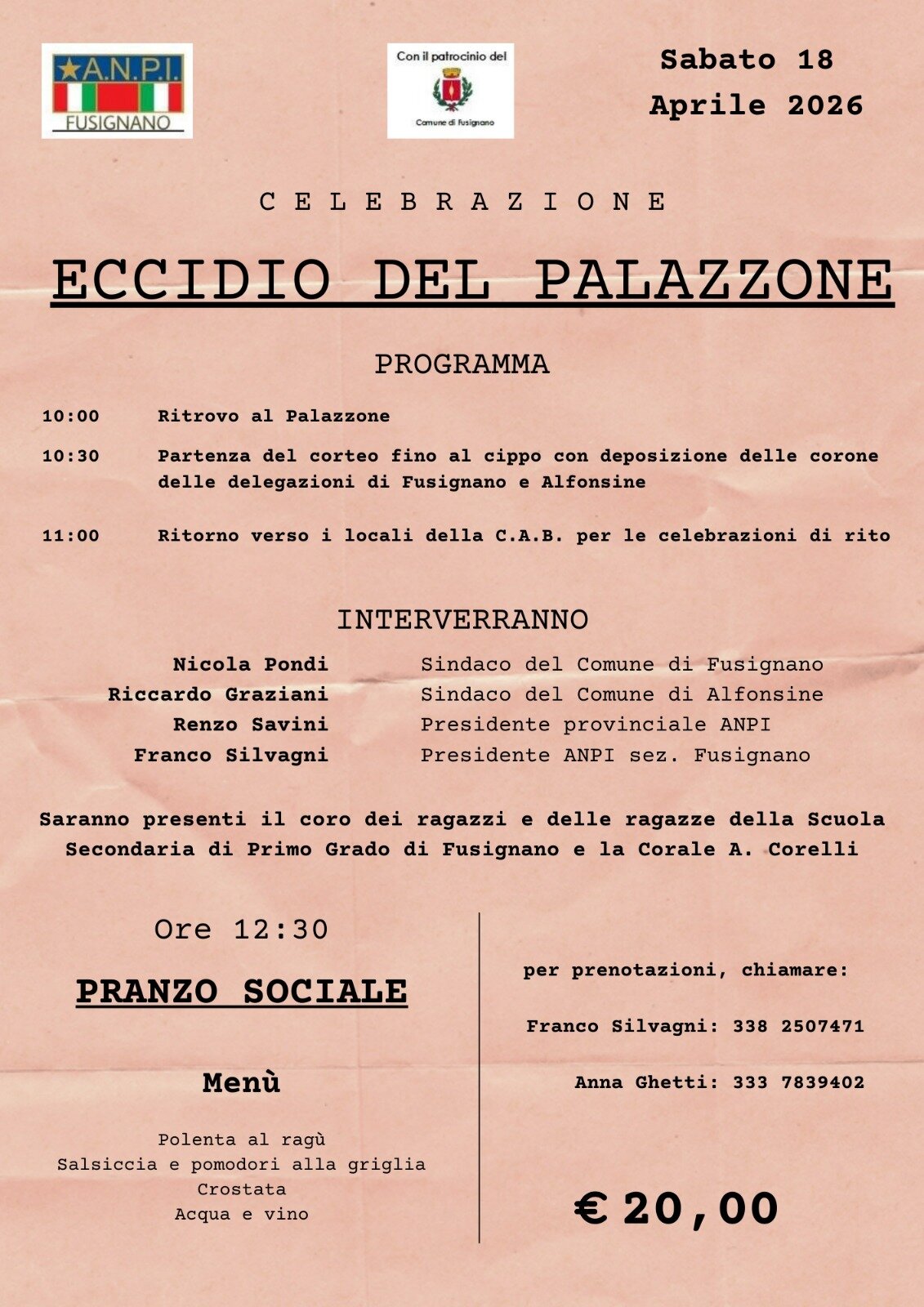 Celebrazione Eccidio del Palazzone
