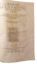 appianus-appiano-di-alessandria-claude-de-seyssel-philippe-des-avenelles-des-guerres-des-romains-livres-xi-traduicts-en-francois-par-seu-maistre-claude-de-seysseldes-histoires-romaines-a-paris-par-pierre-du-pre-1569