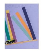 aldo-mondino-torino-1938-torino-2005-balance-serigrafia-polimaterica-a-colori-e-collage-1980