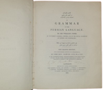 sir-william-jones-a-grammar-of-the-persian-language-eighth-edition-with-considerable-additions-and-improvements-by-the-rev-samuel-lee-london-printed-by-w-nicol-cleveland-row-1823