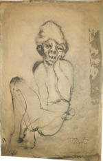 enrico-colombotto-rosso-torino-1925-casale-monferrato-al-2013-disegno-originale-eseguito-a-china-ed-acquarello-su-carta-avana-inizio-anni-60