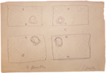 lucio-fontana-rosario-1899-comabbio-1968-4-formelle-disegno-originale-eseguito-a-penna-sfera-nera-su-carta-anni-50