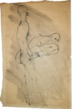 enrico-colombotto-rosso-torino-1925-casale-monferrato-al-2013-disegno-originale-eseguito-a-china-ed-acquarello-su-carta-avana-1962-ca