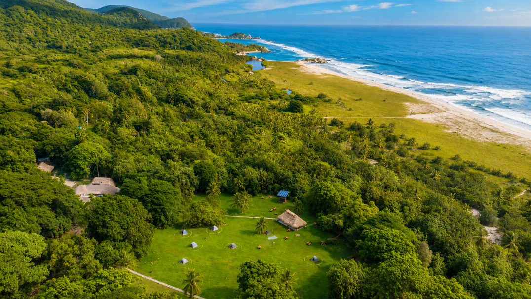 vista aerea ecohabs tayrona