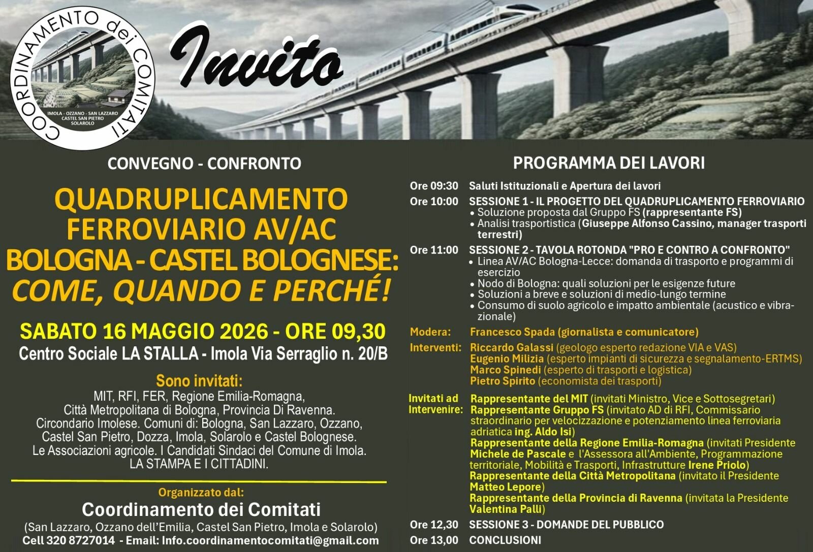 IL TERRITORIO CHIEDE RISPOSTE SUL QUADRUPLICAMENTO