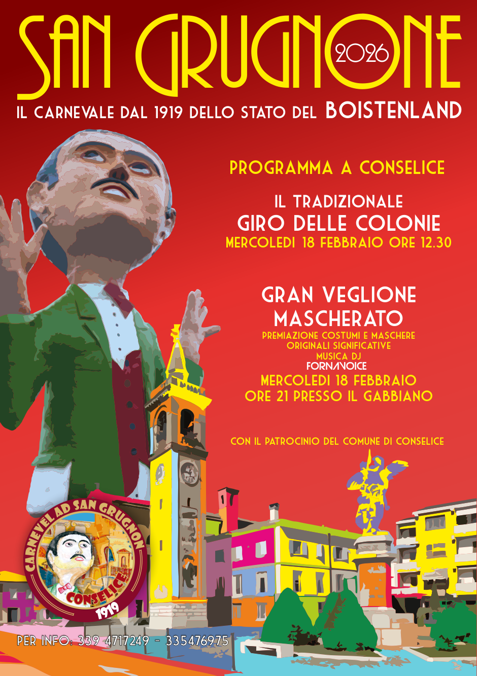 TORNA IL CARNEVALE DI SAN GRUGNIONE PRONTI CON L’EDIZIONE 2026