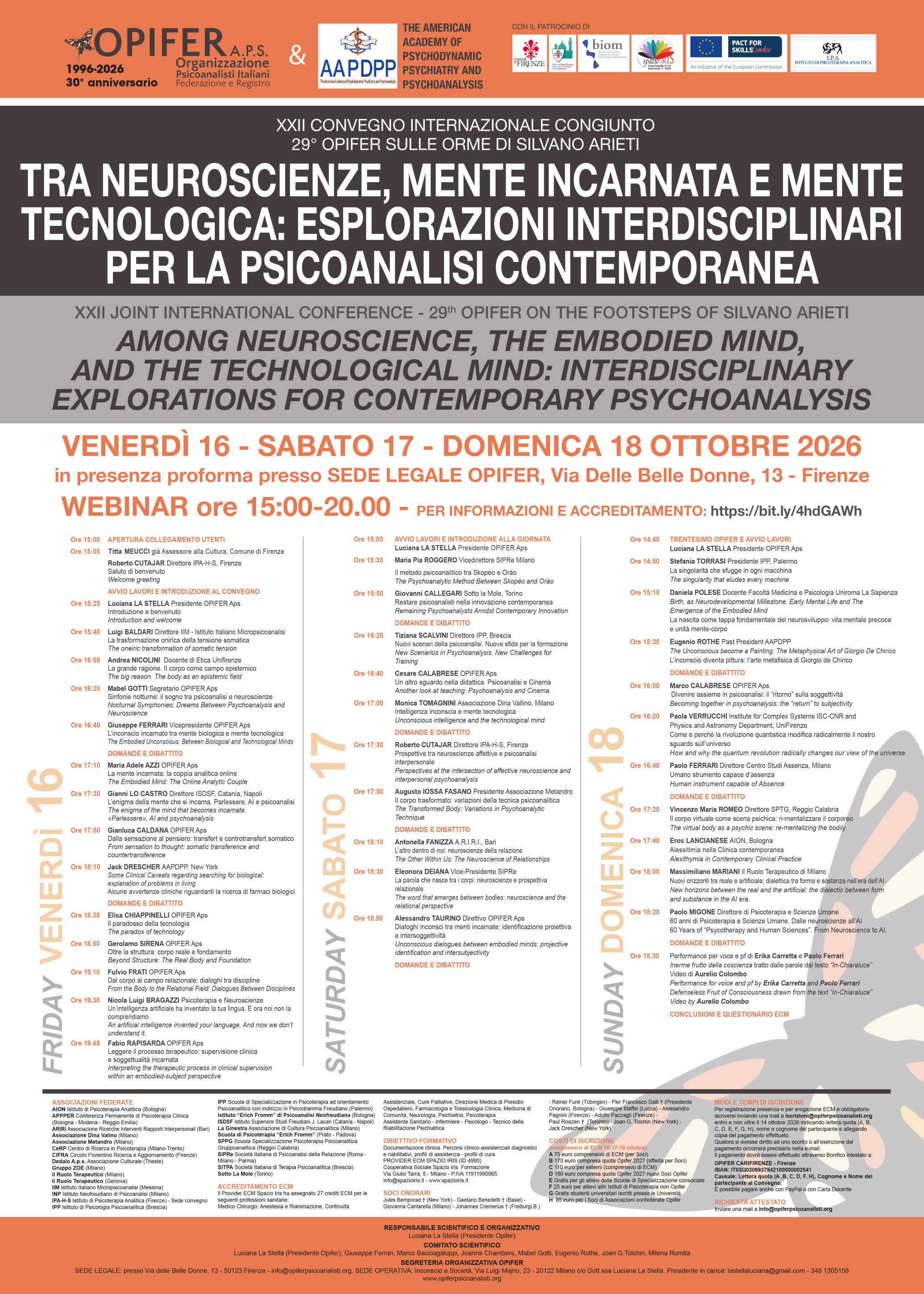 XXII CONVEGNO INTERNAZIONALE CONGIUNTO 29° OPIFER XXII CONVEGNO INTERNAZIONALE CONGIUNTO 29° OPIFER