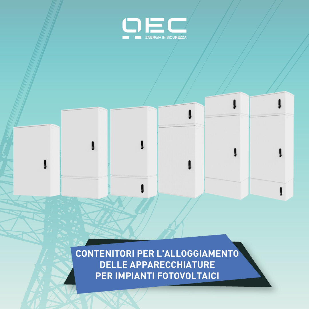 Impianti fotovoltaici: armadi per l'alloggiamento di inverter e gruppi batteria