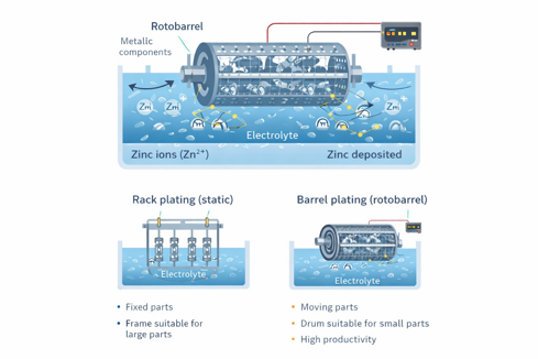 Impianto roto per zincatura 