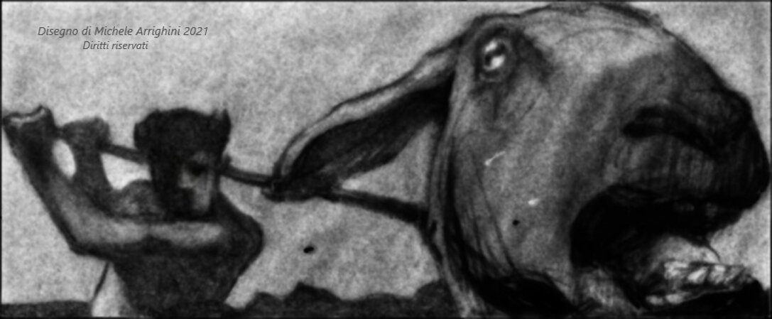 Il Sogno di Campaldino - Illustrated film and theater screenplay - drawing by Michele Arrighini 2021 Rights reserved