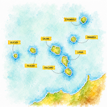 mappa eolie