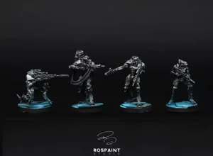 Professional painting of Combined Army Shasvastii miniatures for Infinity The Game in Noir style with blue OSL by RosPaint Studio. Professional painting of Combined Army Shasvastii miniatures for Infinity The Game in Noir style with blue OSL by RosPaint Studio.