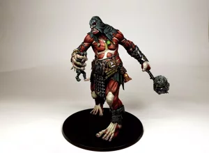 Gate-Breaker Mega-Gargant side view Warhammer Age of Sigmar miniature painting service by RosPaint Studio Attack on Titan Colossal Titan muscular detail Sons of Behemat wargaming commission