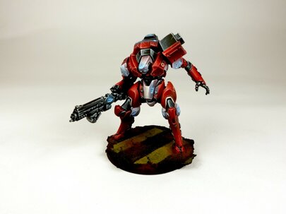 Infinity The Game, Nomads, Bakunin, Lizard TAG, Tactical Armoured Gear, Painted Miniatures, Corvus Belli, Professional Painting Service, Sci-Fi Robot, RosPaint Studio