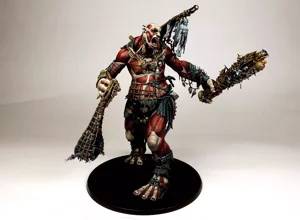 Kraken-Eater Mega-Gargant front view Warhammer Age of Sigmar miniature painting service by RosPaint Studio Sons of Behemat coastal raider custom net with shipwreck trophy wargaming commission