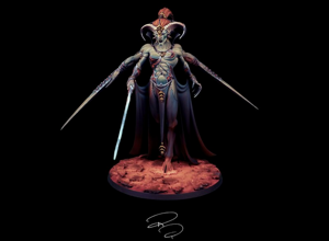 miniature painting service, warhammer commissions, keeper of secrets, slaanesh daemon, greater daemon of slaanesh, professional miniature painter, commission painting studio, age of sigmar painting, chaos daemons, painted miniatures for sale, high quality warhammer painting, rospaint studio.