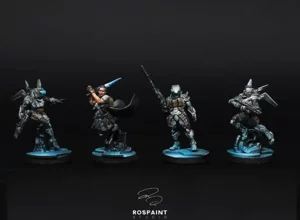 Custom painted O-12 Bluecoat and specialists for Infinity The Game in a cinematic noir style with blue OSL by RosPaint Studio. Custom painted O-12 Bluecoat and specialists for Infinity The Game in a cinematic noir style with blue OSL by RosPaint Studio.