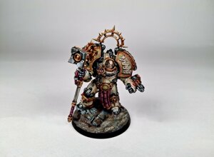 Warhammer 40k commission painting, Space Marine Terminator, Grand Master Voldus painted, Grey Knights commission, RosPaint Studio, professional miniature painting service, high-end display quality, Citadel miniatures, boutique painting studio, custom hobby painting, wargaming art, tabletop miniatures, weathered bone armor, edge highlighting, metallic gold NMM, grimdark style, miniature painting Italy, worldwide shipping, collectible miniatures, tactical dreadnought armor, Nemesis Daemon Hammer, storm bolter, hobby artist