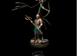 miniature painting service, warhammer commissions, syll'esske, slaanesh, daemon prince, herald of slaanesh, chaos daemons, professional paint job, warhammer 40k, age of sigmar, commission studio, rospaint studio.