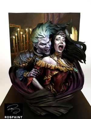 miniature painting service, vampire bust, the kiss, gothic horror art, display quality, museum grade, collectable miniatures, professional figure artist, high-end commission, showcase quality, artistic paint job, resin bust painting, dracula miniature, dark fantasy art, boutique miniatures, rospaint studio. miniature painting service, vampire bust, the kiss, gothic horror art, display quality, museum grade, collectable miniatures, professional figure artist, high-end commission, showcase quality, artistic paint job, resin bust painting, dracula miniature, dark fantasy art, boutique miniatures, rospaint studio.