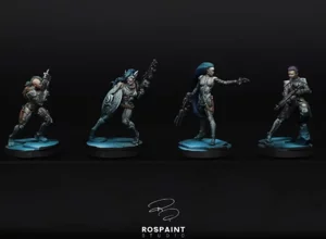 Professional commission painting of O-12 Starmada Action Pack in monochrome noir style with blue OSL by RosPaint Studio. Professional commission painting of O-12 Starmada Action Pack in monochrome noir style with blue OSL by RosPaint Studio.
