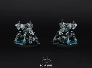 Professional painting of O-12 Copperbot Remotes for Infinity The Game, featuring digital camo details and blue OSL by RosPaint Studio. Professional painting of O-12 Copperbot Remotes for Infinity The Game, featuring digital camo details and blue OSL by RosPaint Studio.
