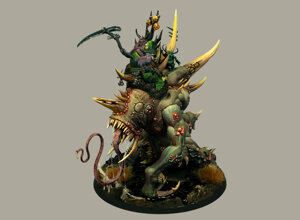Warhammer commission painting, Age of Sigmar, Maggotkin of Nurgle, The Glottkin painted, Chaos centerpiece commission, RosPaint Studio, professional miniature painting service, high-end display quality, Citadel miniatures, boutique painting studio, custom hobby painting, wargaming art, monster miniature painting, realistic flesh and bone, mutated textures, Nurgle rot, grimdark style, miniature painting Italy, worldwide shipping, collectible miniatures, hobby artist, Ghurk Glott, Ethrac Glott, Otto Glott