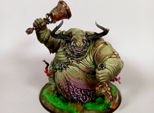 Warhammer 40k commission painting, Age of Sigmar, Maggotkin of Nurgle, Great Unclean One painted, Greater Daemon of Nurgle commission, RosPaint Studio, professional miniature painting service, high-end display quality, Citadel miniatures, boutique painting studio, custom hobby painting, wargaming art, tabletop miniatures, realistic flesh tones, rust and verdigris effects, bile and ichor details, organic textures, grimdark style, miniature painting Italy, worldwide shipping, collectible miniatures, hobby artist, Nurgle Rot, plague god