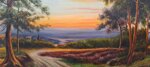 paesaggio-collinare-al-tramonto-con-ruscello-olio-su-tela-xx-sec