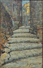 scorcio-di-paese-olio-su-tela-applicata-su-tavola-adolfo-tommasi-1851-1933