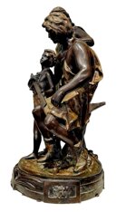 scultura-in-bronzo-devoir-ernest-rancoulet-1842-1905