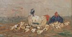 scena-rurale-con-galline-e-pulcini-giovanni-lomi-1889-1969