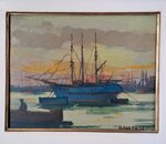renato-natali-livorno-1883-1979-trittico-di-marine-vele-in-porto