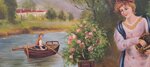 scena-romantica-con-dama-e-cigni-sul-fiume-olio-su-tela-inizi-xx-sec