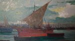 renato-natali-livorno-1883-1979-trittico-di-marine-vele-in-porto