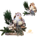 babbo-natale-in-grigio-su-vassoio-di-corteccia