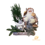 babbo-natale-in-grigio-su-vassoio-di-corteccia