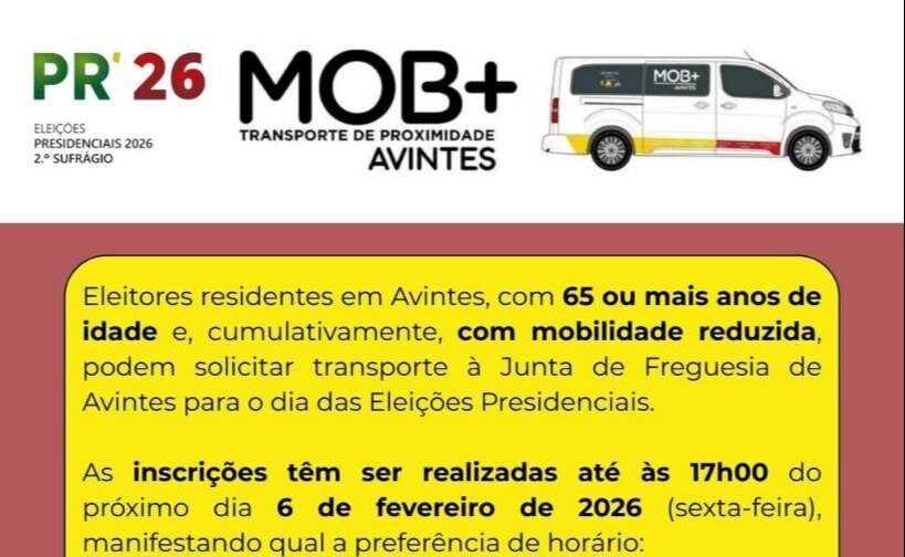 PR2026 2.º Sufrágio - Transporte a Pedido PR2026 2.º Sufrágio - Transporte a Pedido