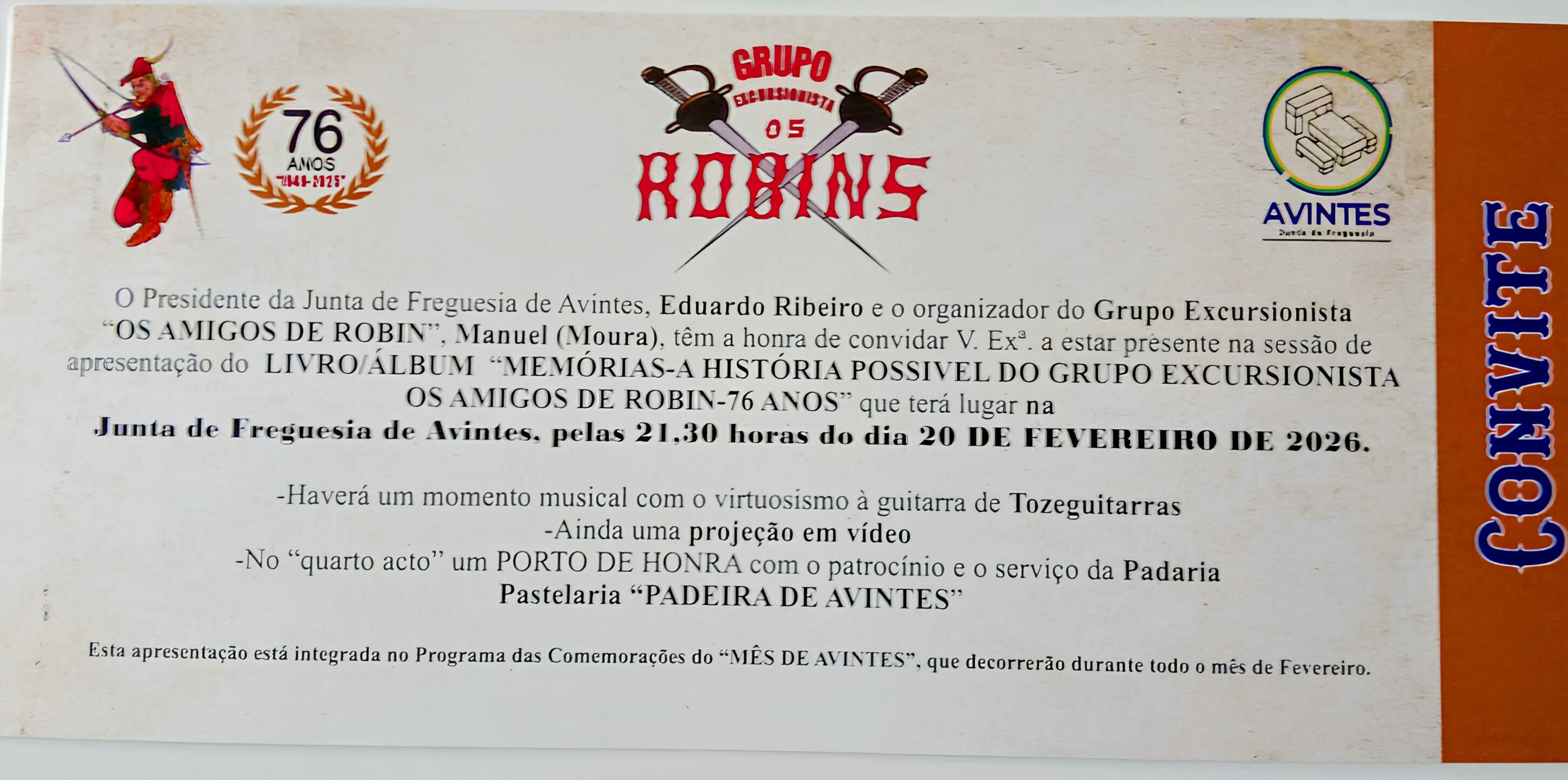 Memória - A história possível do Grupo Excursionista Os Amigos de Robin-76anos